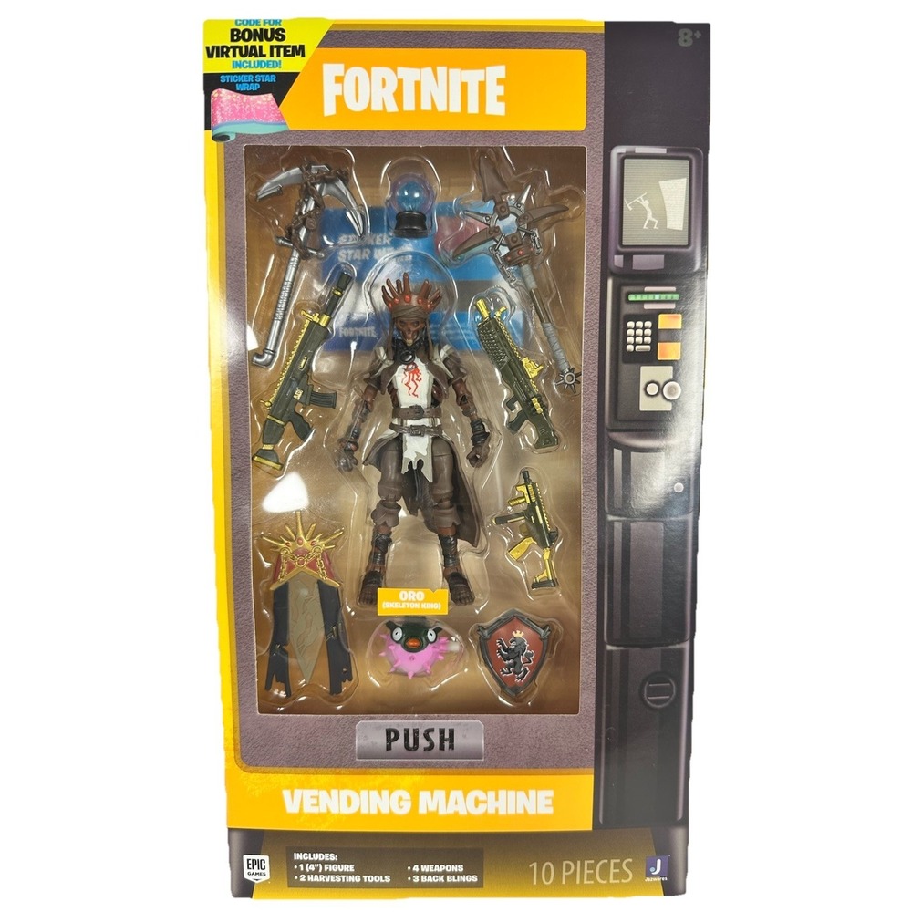 Fortnite Oro Skeleton King Vending‎ Machine Figure 10 Piece Jazwares